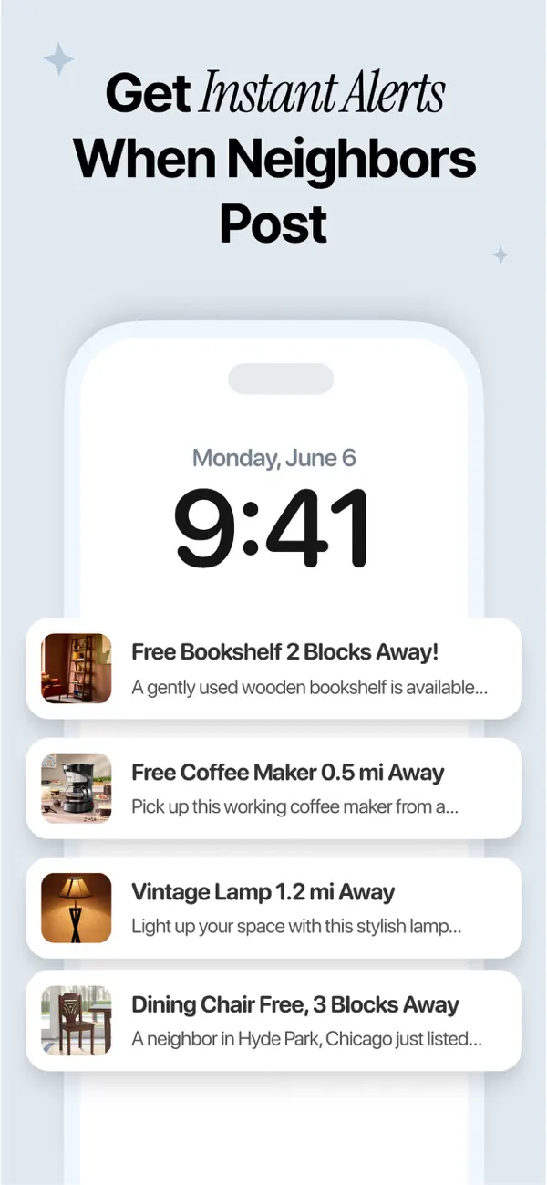 Get instant alerts when neighbors post